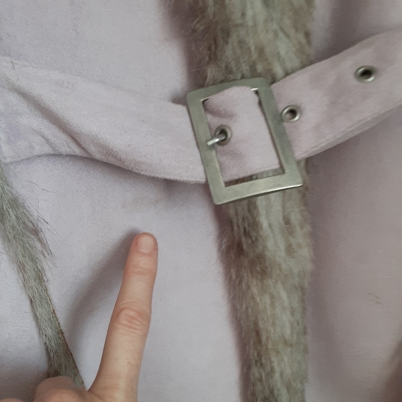 Light Purple Fur BEBE Coat - Picture 7 of 15